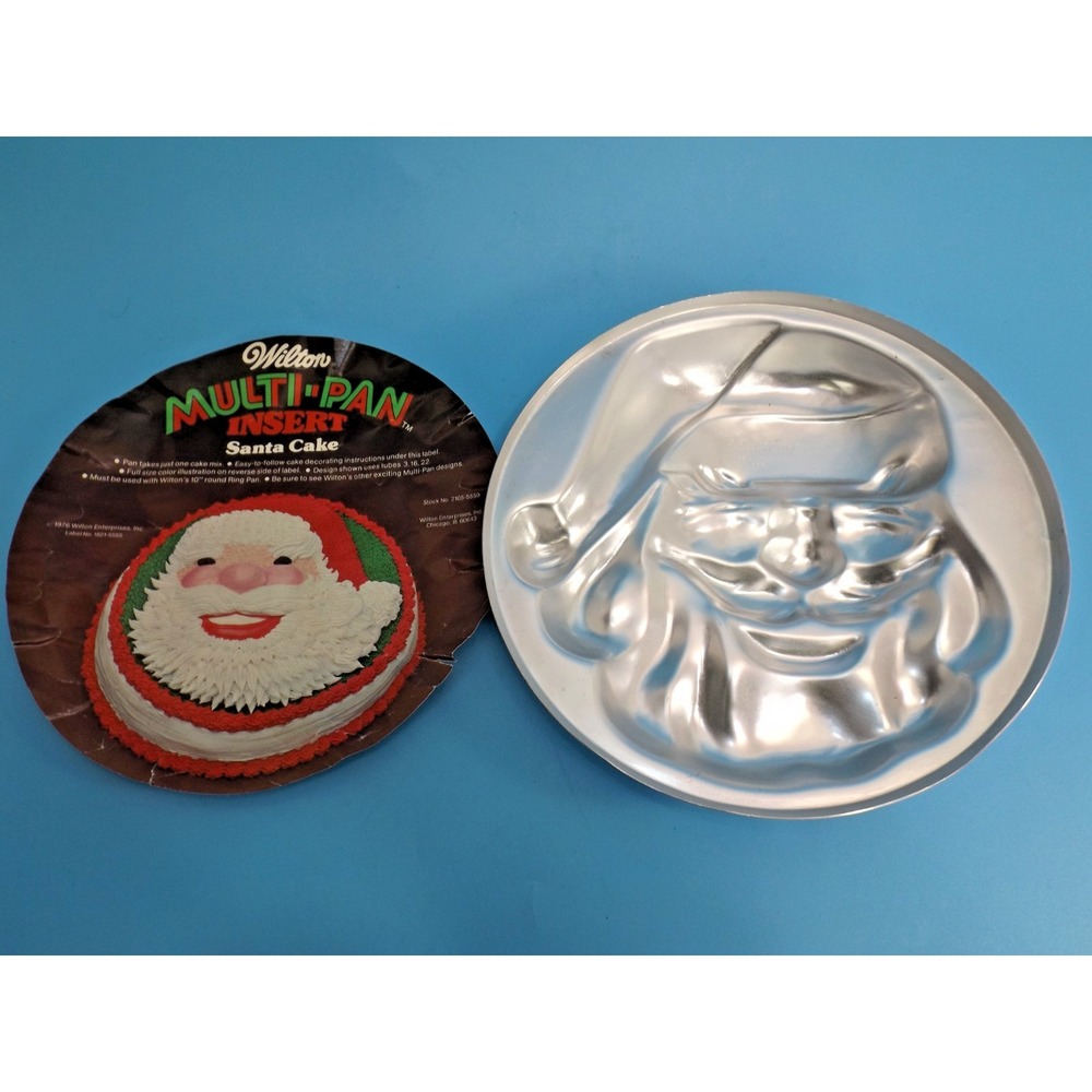 Vintage 1977 Wilton Santa Claus Cake Pan Multi Pan insert.  Christmas Cakes!